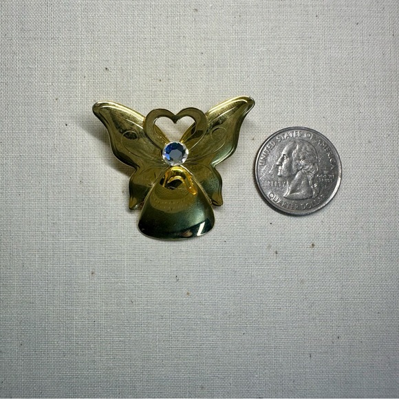90’s Vintage Jane AOL SIGNED Gold-Tone Angel Pin & Brooch - Picture 5 of 16